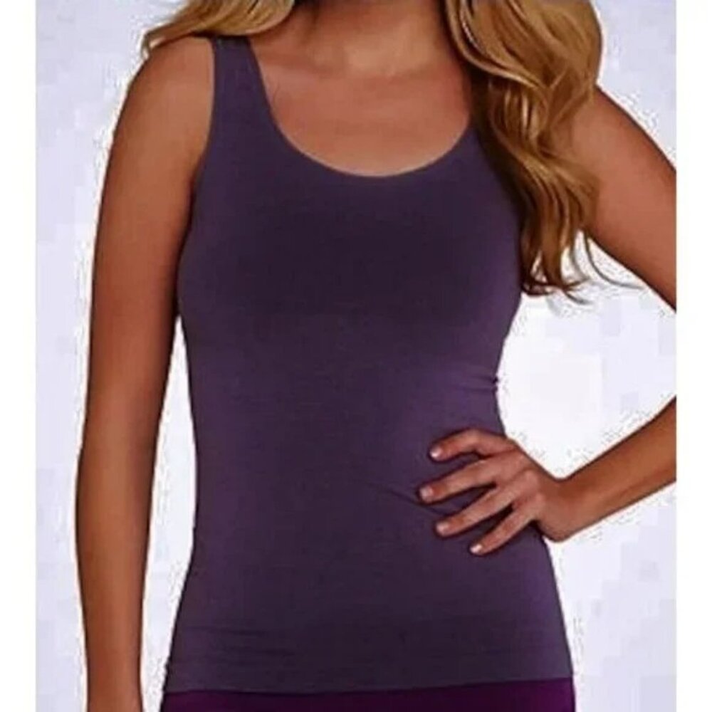 YUMMIE shapewear tank top 2 way reversible dark purple  Sz S/M tummy control